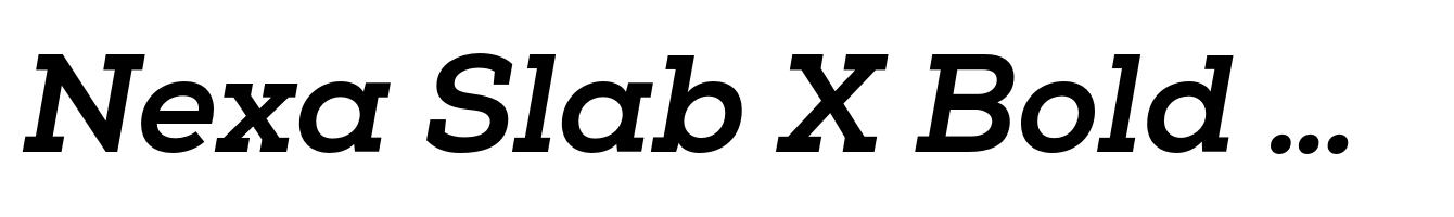 Nexa Slab X Bold Oblique